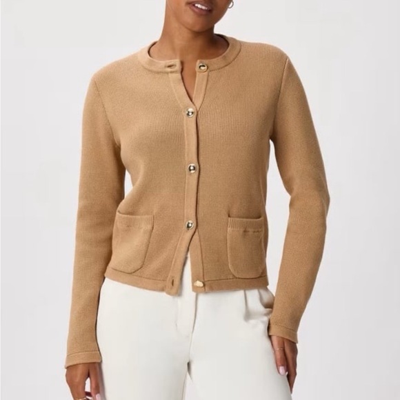 NWT Quince 100% Organic Cotton Sweater Jacket cardigan size L - Picture 8 of 10